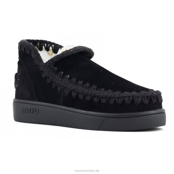 Sneaker-Monochrom-Glitzer-Logo Frauen 0V6X26 Schwarz Mou