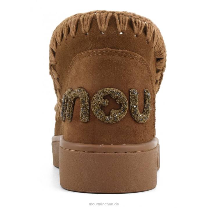 Sneaker-Monochrom-Glitzer-Logo Frauen 0V6X27 Cognac Mou