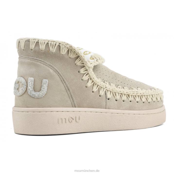 Sneaker-Monochrom-Glitzer-Logo Frauen 0V6X28 Kreide Mou