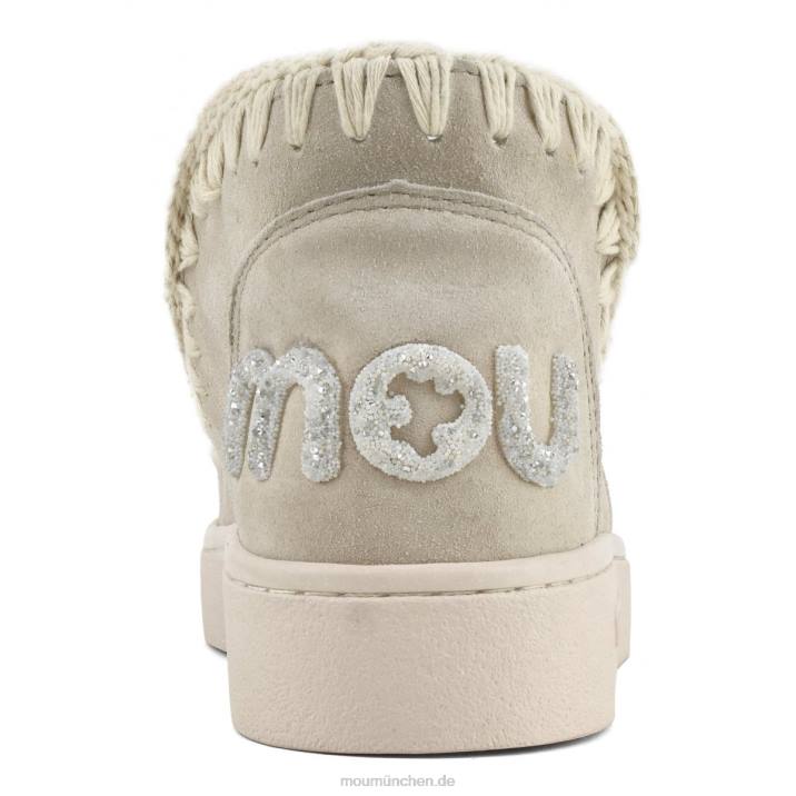 Sneaker-Monochrom-Glitzer-Logo Frauen 0V6X28 Kreide Mou