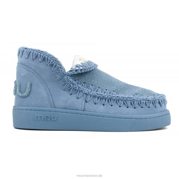 Sneaker-Monochrom-Glitzer-Logo Frauen 0V6X31 Nilblau Mou
