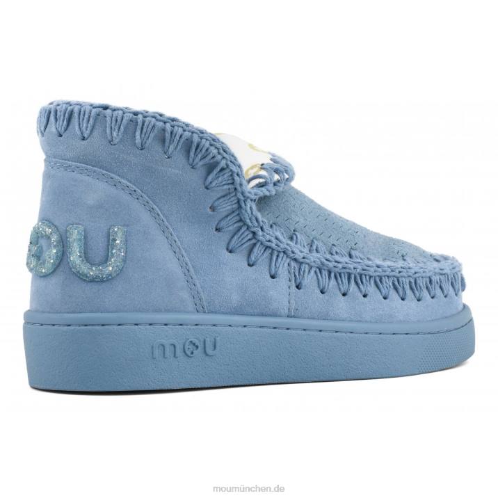 Sneaker-Monochrom-Glitzer-Logo Frauen 0V6X31 Nilblau Mou