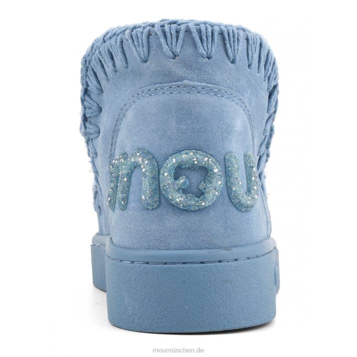 Sneaker-Monochrom-Glitzer-Logo Frauen 0V6X31 Nilblau Mou