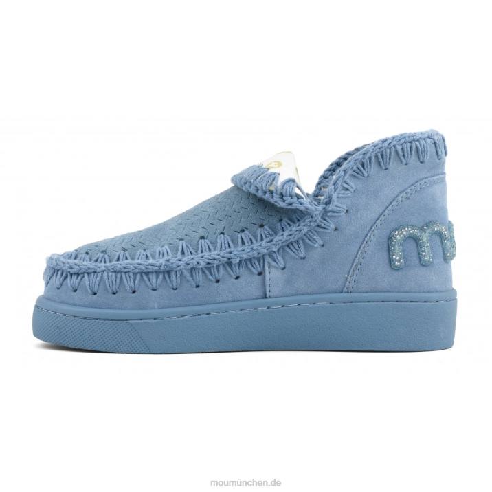 Sneaker-Monochrom-Glitzer-Logo Frauen 0V6X31 Nilblau Mou