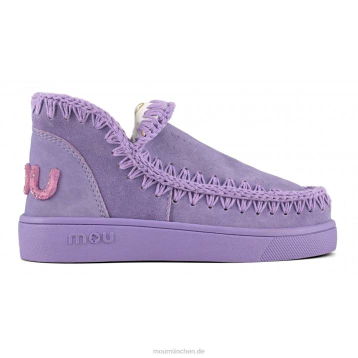 Sneaker-Monochrom-Glitzer-Logo Frauen 0V6X34 Glicine Mou