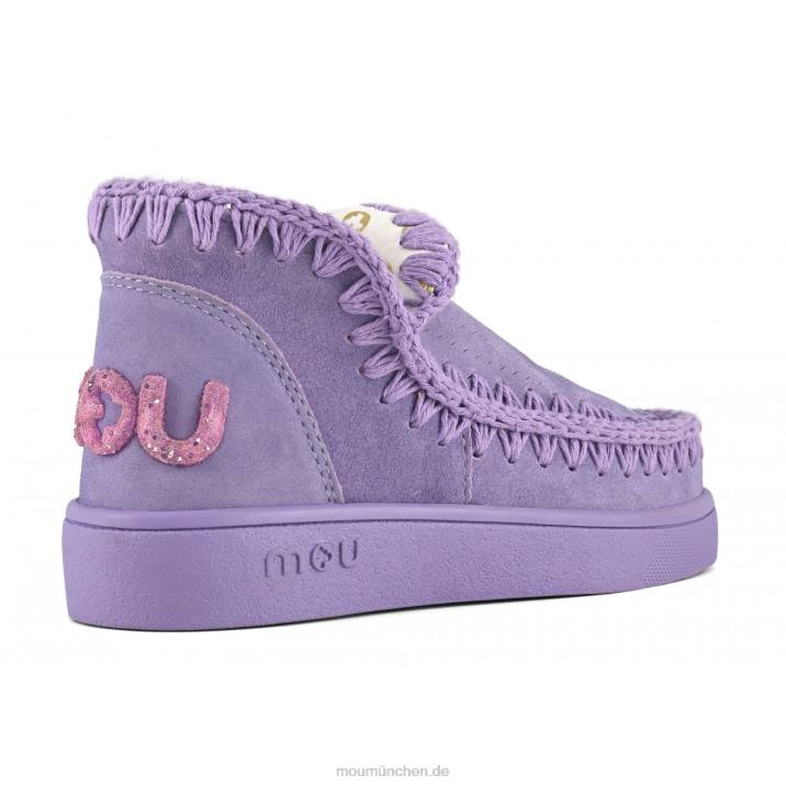 Sneaker-Monochrom-Glitzer-Logo Frauen 0V6X34 Glicine Mou