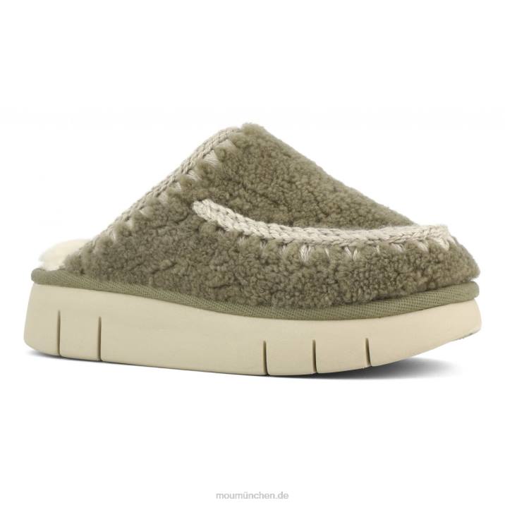 Bounce Clog aus lockigem Schaffell Frauen 0V6X527 Milieu Mou
