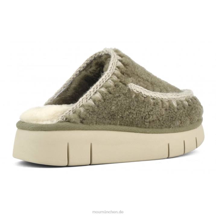 Bounce Clog aus lockigem Schaffell Frauen 0V6X527 Milieu Mou