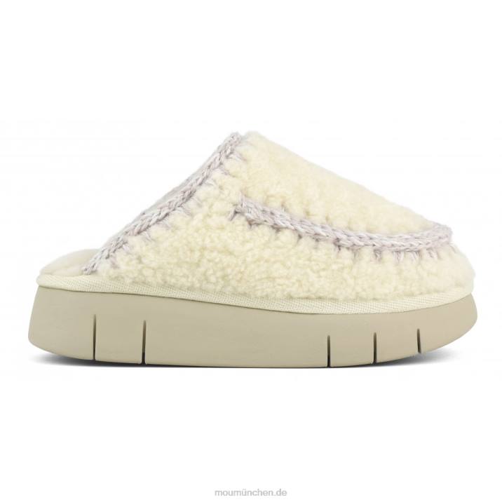 Bounce Clog aus lockigem Schaffell Frauen 0V6X530 Vanille Mou