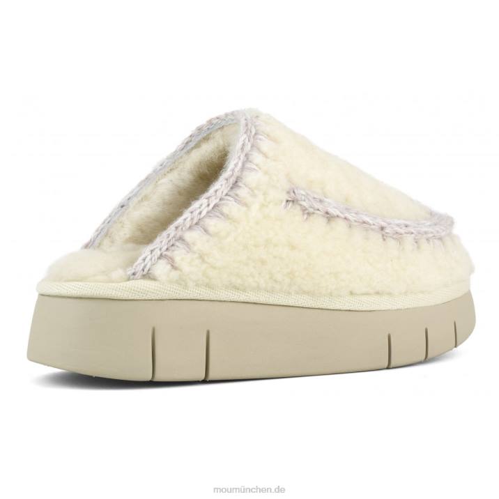 Bounce Clog aus lockigem Schaffell Frauen 0V6X530 Vanille Mou