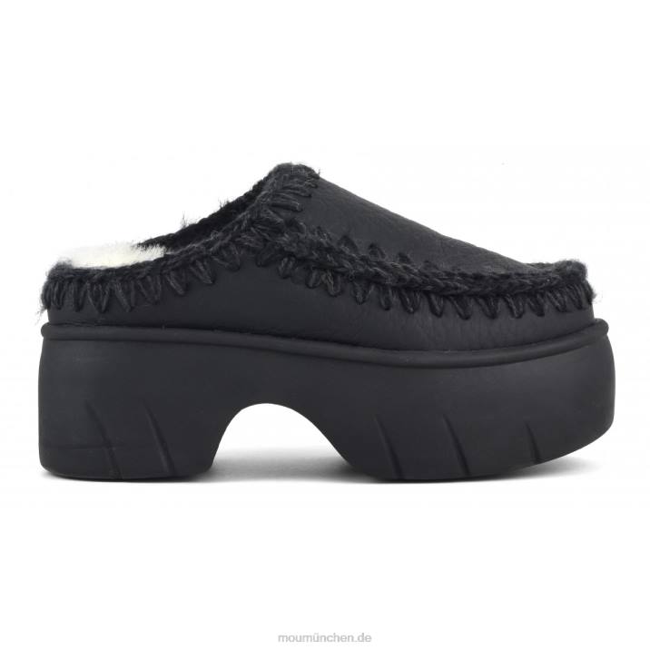 Eskimo-Clog-Twist Frauen 0V6X524 Nubuk schwarz Mou