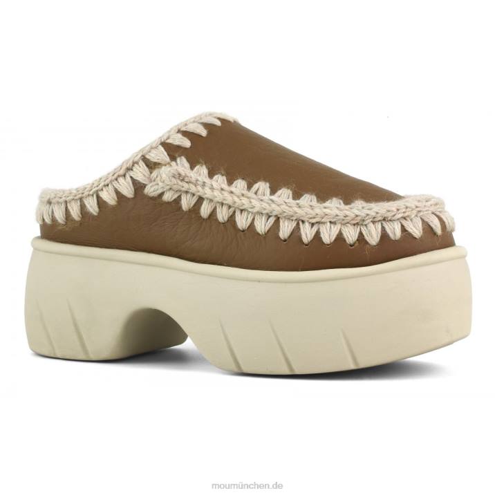 Eskimo-Clog-Twist Frauen 0V6X526 Nubuk-Cognac Mou