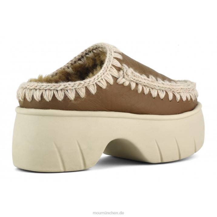 Eskimo-Clog-Twist Frauen 0V6X526 Nubuk-Cognac Mou