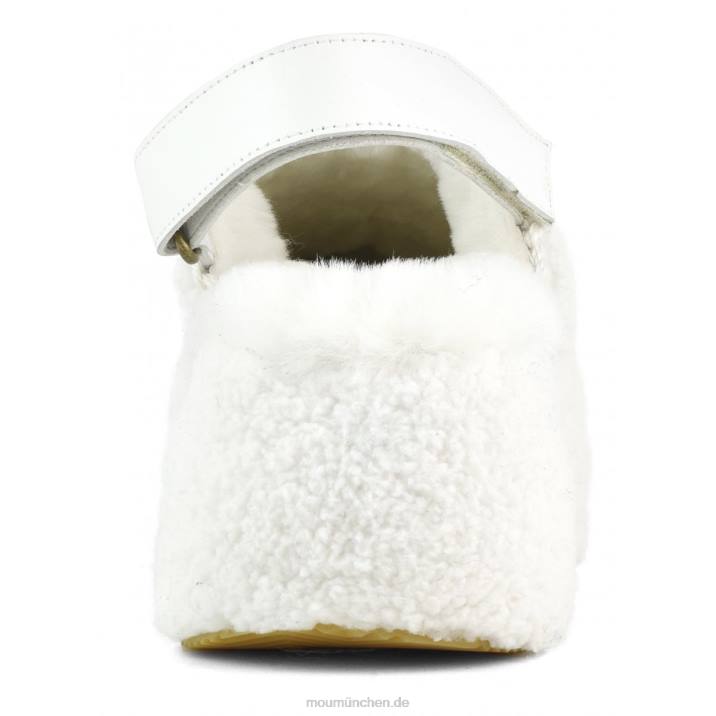 Klobige Slingback-Plattform Frauen 0V6X714 Weiss Mou