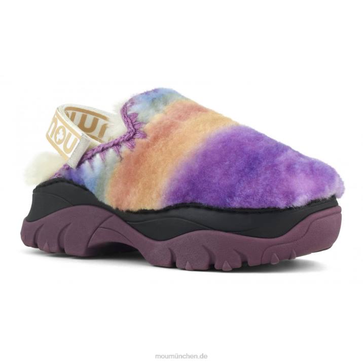 Klobiger Clog mit Fersenriemen Frauen 0V6X523 lila mischen Mou