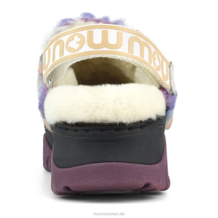 Klobiger Clog mit Fersenriemen Frauen 0V6X523 lila mischen Mou