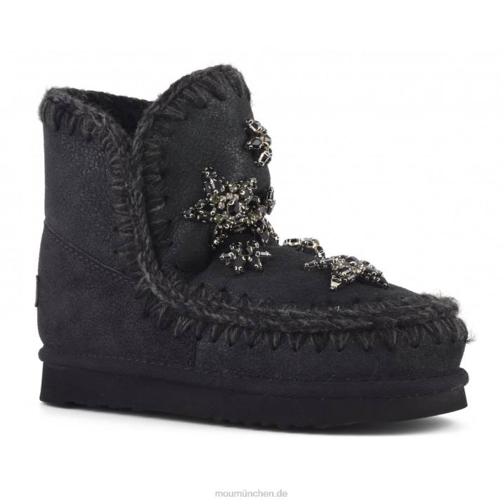 Eskimo 18 Kristallsterne Frauen 0V6X398 rissig schwarz/grau Mou