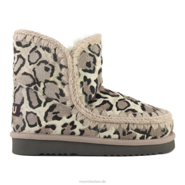 Eskimo 18 Ponyfell Frauen 0V6X356 großer Leopard weiß Mou