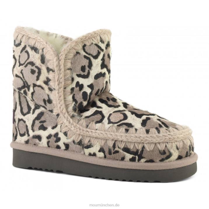Eskimo 18 Ponyfell Frauen 0V6X356 großer Leopard weiß Mou