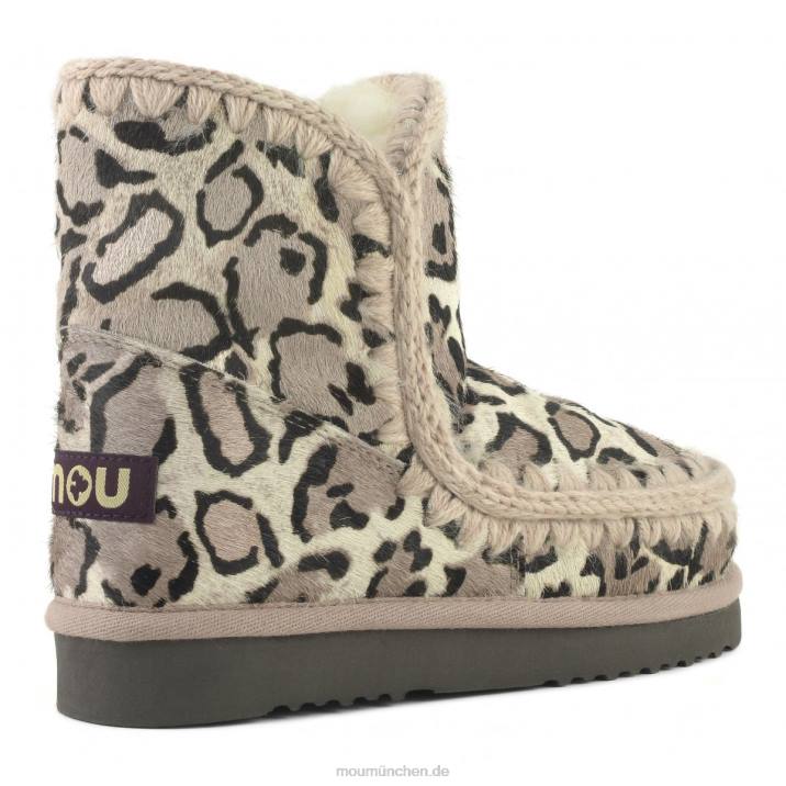 Eskimo 18 Ponyfell Frauen 0V6X356 großer Leopard weiß Mou