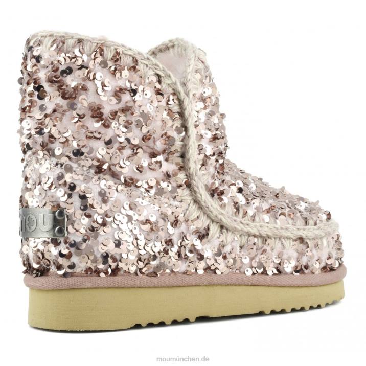 Eskimo-Blume mit 18 Pailletten Frauen 0V6X377 Pailletten rosabeige Mou