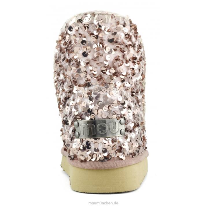 Eskimo-Blume mit 18 Pailletten Frauen 0V6X377 Pailletten rosabeige Mou