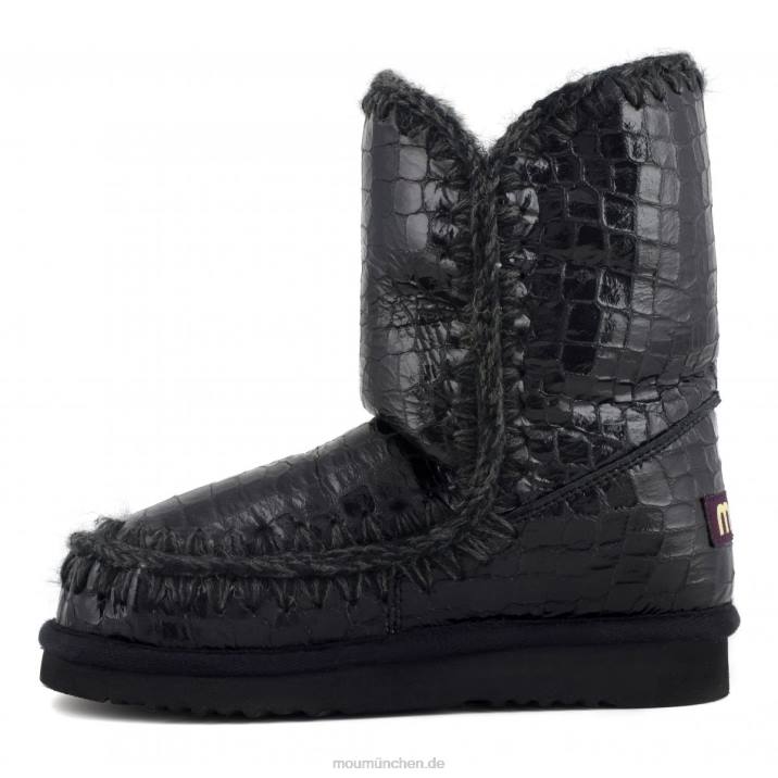 Eskimo 24 Frauen 0V6X396 schwarz glitzerndes Krokodil Mou