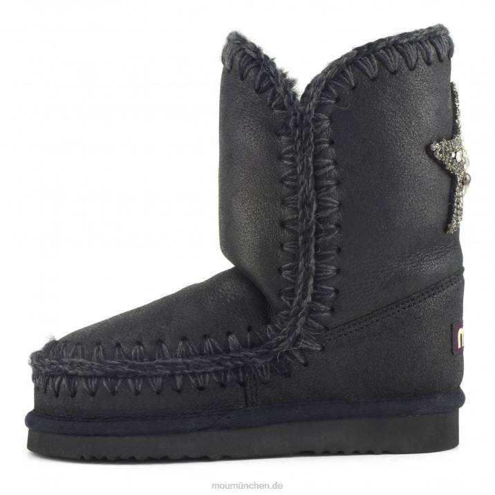 Eskimo 24-Sternaufnäher auf der Rückseite Frauen 0V6X366 rissig schwarz/grau Mou