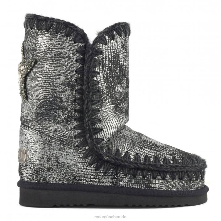 Eskimo 24-Sternaufnäher auf der Rückseite Frauen 0V6X383 metallisches Geckoschwarz Mou