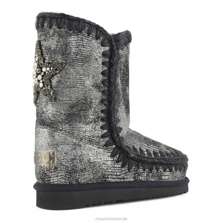 Eskimo 24-Sternaufnäher auf der Rückseite Frauen 0V6X383 metallisches Geckoschwarz Mou