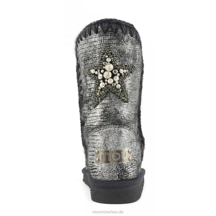 Eskimo 24-Sternaufnäher auf der Rückseite Frauen 0V6X383 metallisches Geckoschwarz Mou