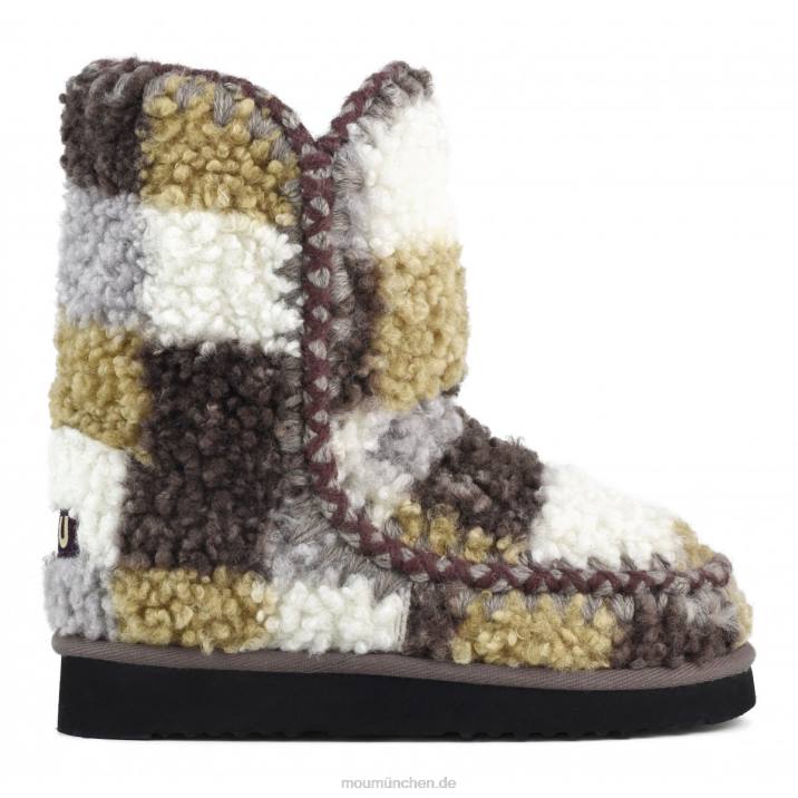 Eskimo 24 Tartan-Teddy-Fleece Frauen 0V6X322 Teddy kariert Kastanienbraun Mou