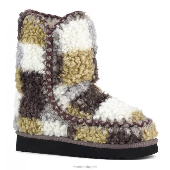 Eskimo 24 Tartan-Teddy-Fleece Frauen 0V6X322 Teddy kariert Kastanienbraun Mou