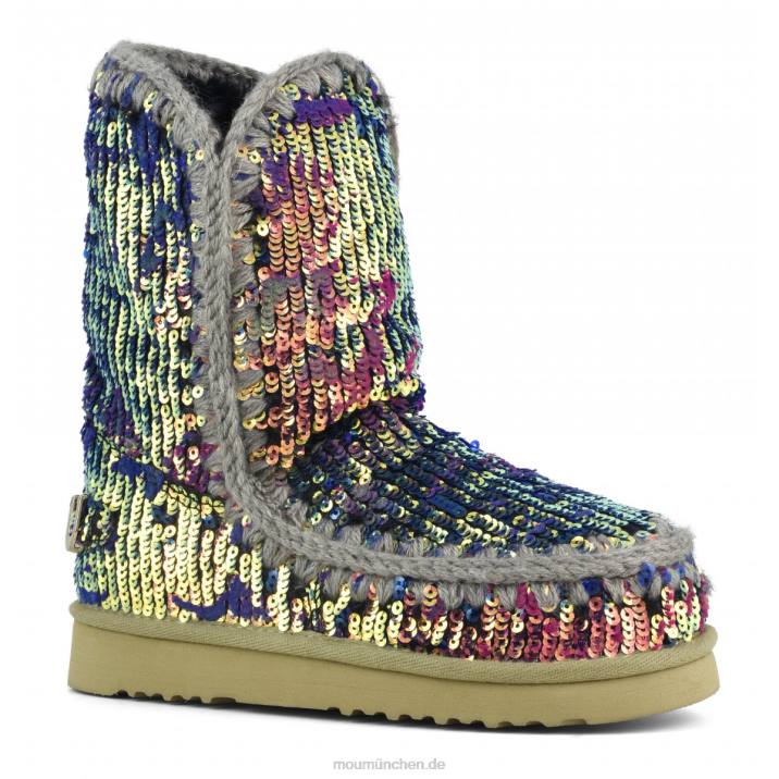 Eskimo 24 limitierte Auflage italienischer Textilien Frauen 0V6X336 Lux-Pailletten, blaue Mischung Mou