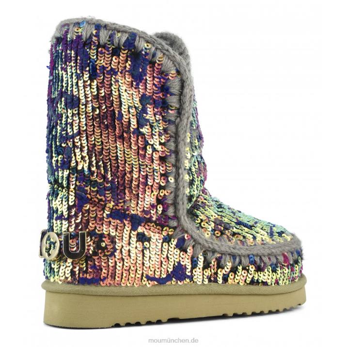 Eskimo 24 limitierte Auflage italienischer Textilien Frauen 0V6X336 Lux-Pailletten, blaue Mischung Mou