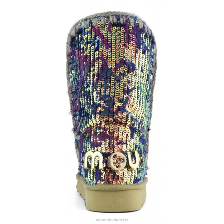 Eskimo 24 limitierte Auflage italienischer Textilien Frauen 0V6X336 Lux-Pailletten, blaue Mischung Mou