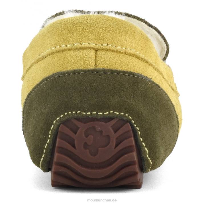 Farbblock-Mokassin-Eskimo-Nähte Frauen 0V6X681 Senfmischung Mou