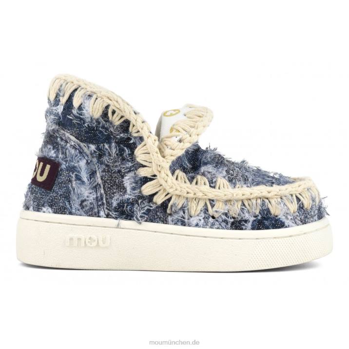 Sommer-Eskimo-Sneaker-Jeans Kinder 0V6X784 Denim-Patchwork Mou