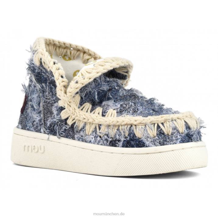 Sommer-Eskimo-Sneaker-Jeans Kinder 0V6X784 Denim-Patchwork Mou