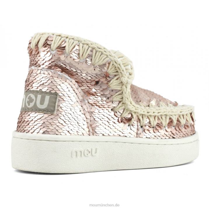 Sommer-Eskimo-Sneaker mit Pailletten Kinder 0V6X789 Pailletten Roségold – Logo Gold Mou