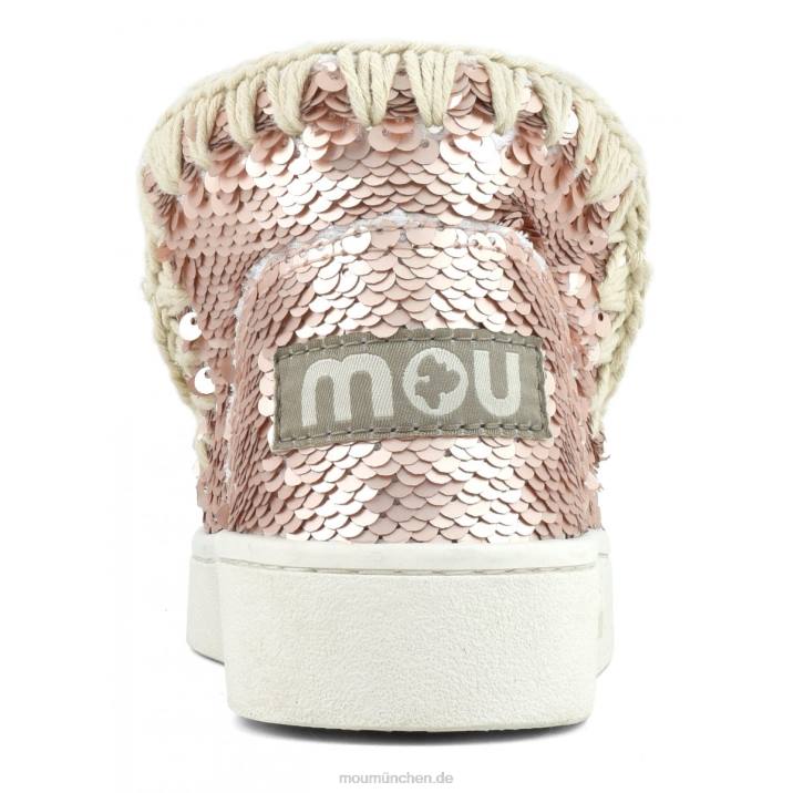 Sommer-Eskimo-Sneaker mit Pailletten Kinder 0V6X789 Pailletten Roségold – Logo Gold Mou