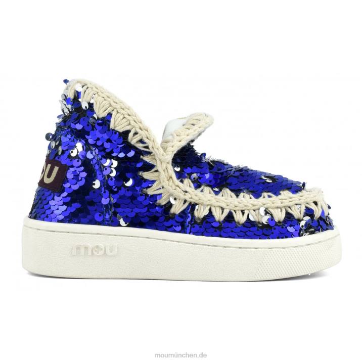 Sommer-Eskimo-Sneaker mit Pailletten Kinder 0V6X790 Pailletten-Jeans – Logo Nickel Mou