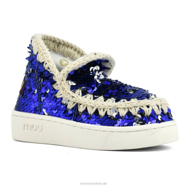 Sommer-Eskimo-Sneaker mit Pailletten Kinder 0V6X790 Pailletten-Jeans – Logo Nickel Mou