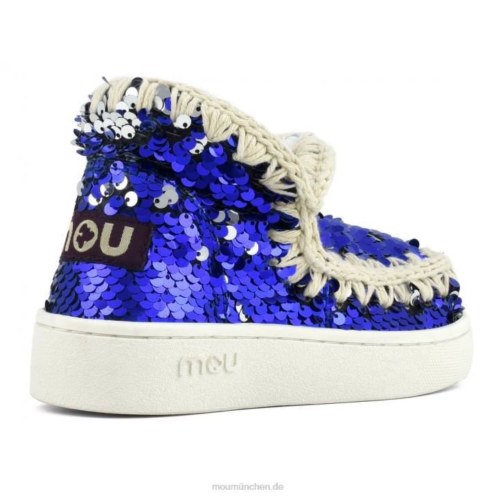 Sommer-Eskimo-Sneaker mit Pailletten Kinder 0V6X790 Pailletten-Jeans – Logo Nickel Mou