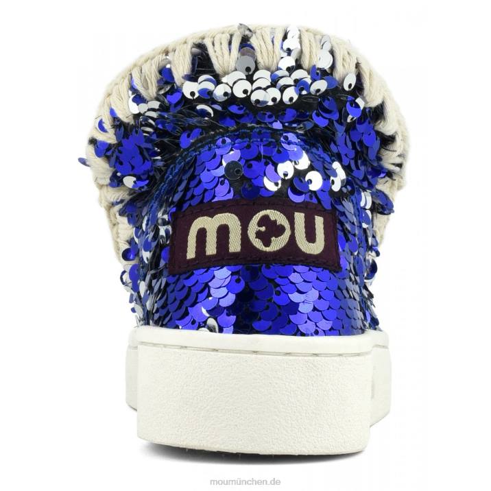 Sommer-Eskimo-Sneaker mit Pailletten Kinder 0V6X790 Pailletten-Jeans – Logo Nickel Mou