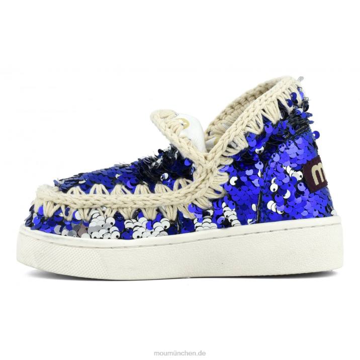 Sommer-Eskimo-Sneaker mit Pailletten Kinder 0V6X790 Pailletten-Jeans – Logo Nickel Mou