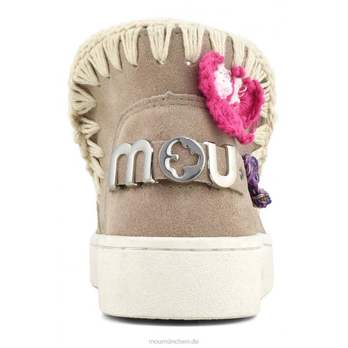 Sommer-Eskimo-Sneaker mit gehäkelten Schmetterlingen Kinder 0V6X787 rosa Sand (Flussmittel) Mou