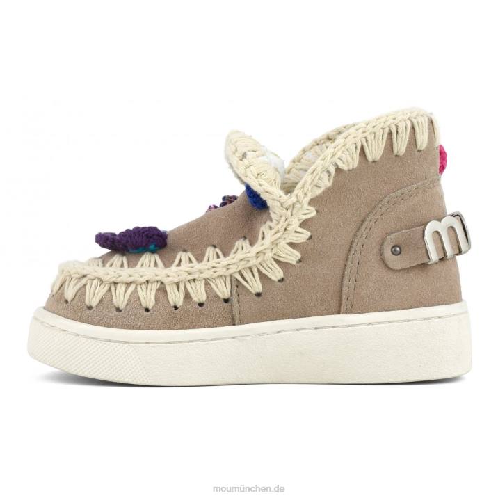 Sommer-Eskimo-Sneaker mit gehäkelten Schmetterlingen Kinder 0V6X787 rosa Sand (Flussmittel) Mou