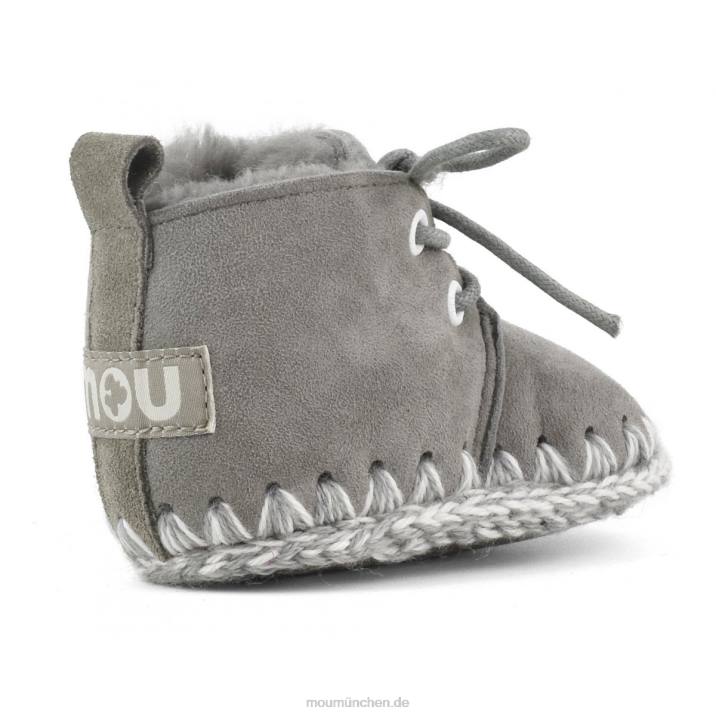 Schnürschuh für Kleinkinder Kinder 0V6X824 neues Grau Mou