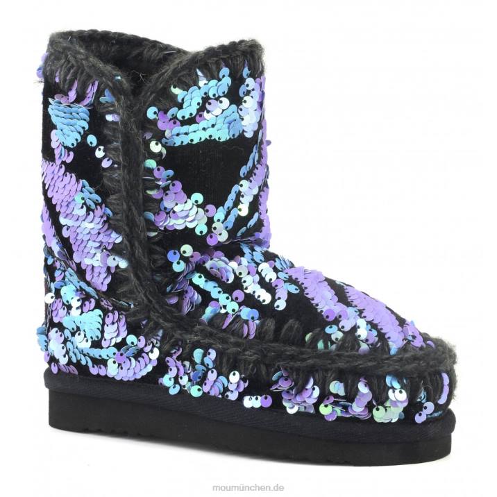 Eskimo-Samt-Glamour-Pailletten Kinder 0V6X845 schillernde Pailletten in Flieder auf Samt Mou